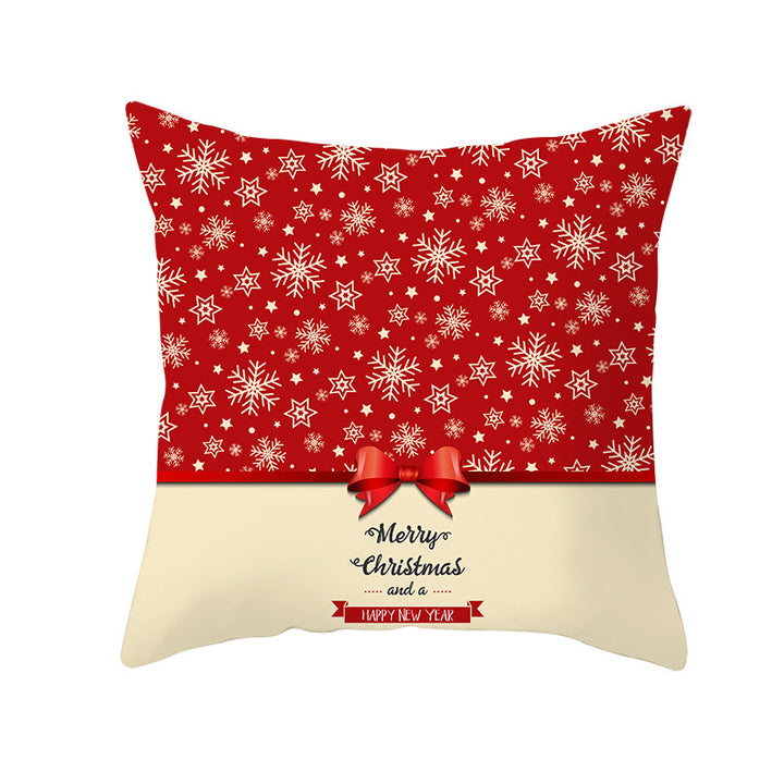 Festive Christmas Star Wreath Decorative Throw Pillow