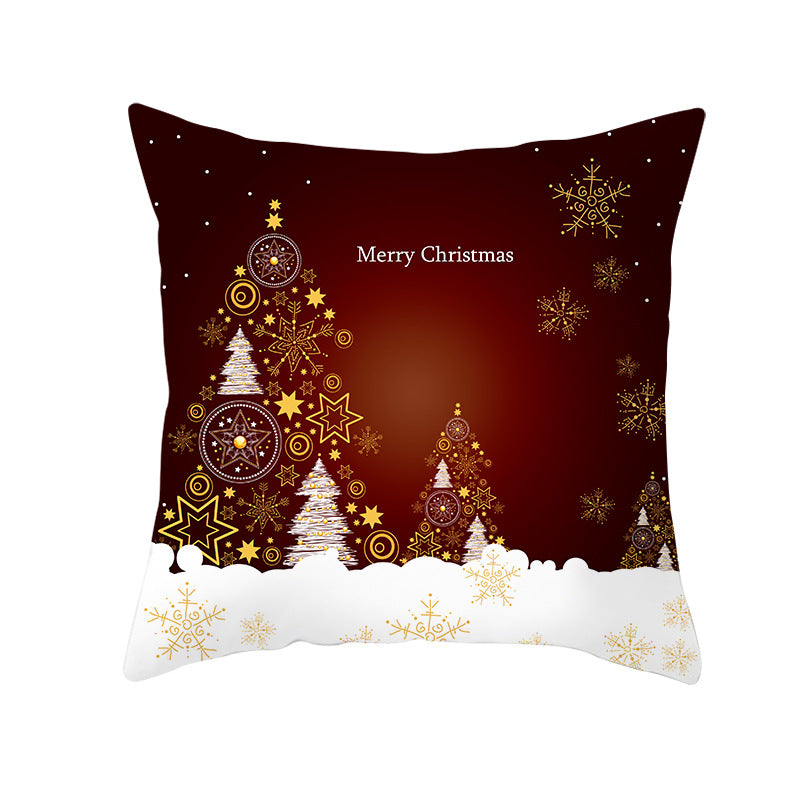 Festive Christmas Star Wreath Decorative Throw Pillow