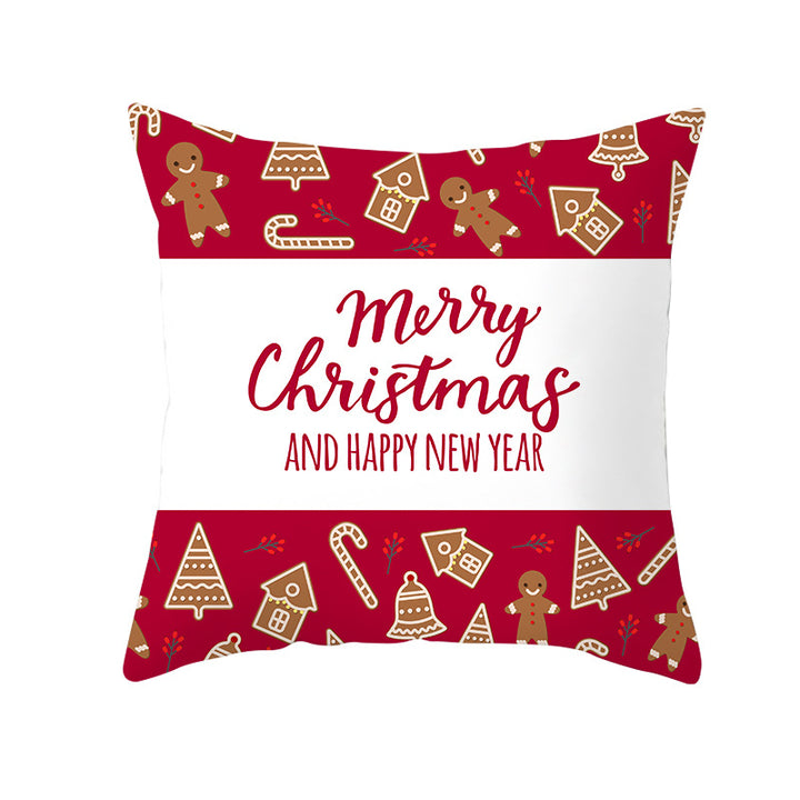 Festive Christmas Star Wreath Decorative Throw Pillow
