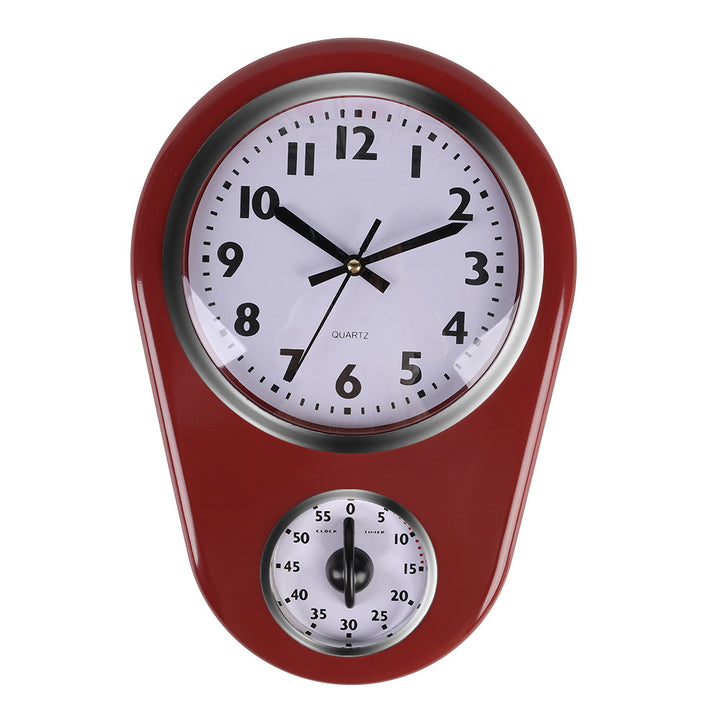Vintage Wall Clock with Integrated Stopwatch Bowlift