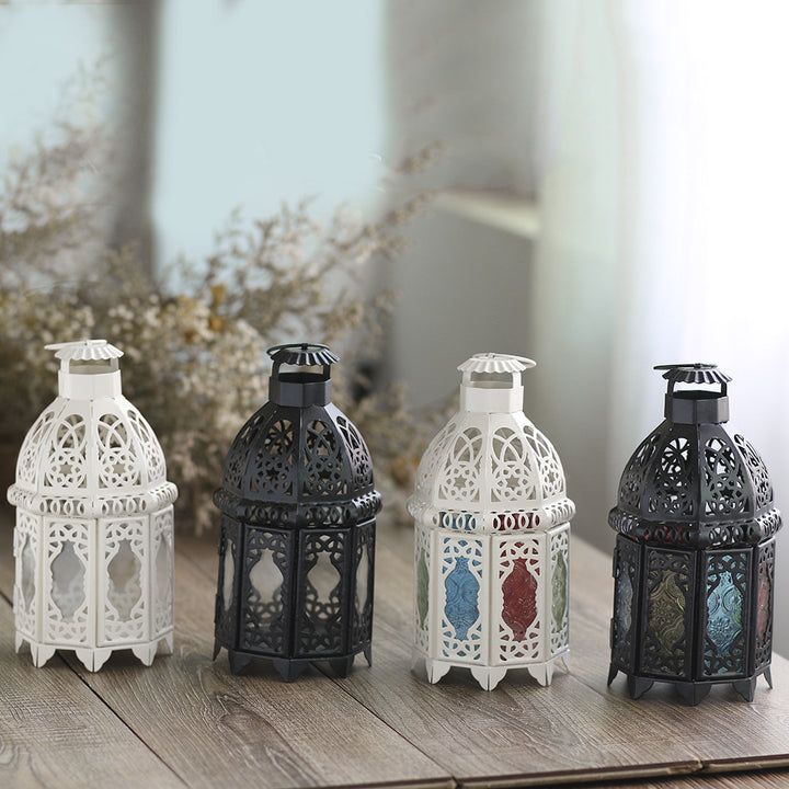 Handcrafted Dome-Top Filigree Metal Candle Lantern for Tealights and LED Candles Bowlift