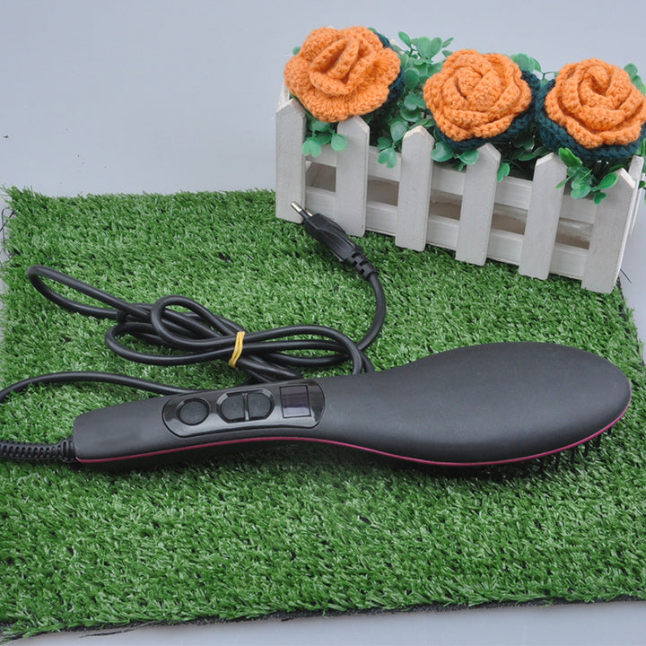 Ceramic Straightening Brush With Lcd Temperature Control And Swivel Cord