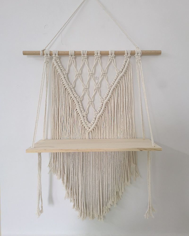 Wall-Mounted Macramé Shelf Bowlift