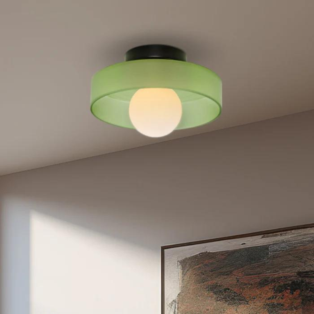 Round Ceiling Lamp with Stylish Functionality - LumiSphere | Bowlift