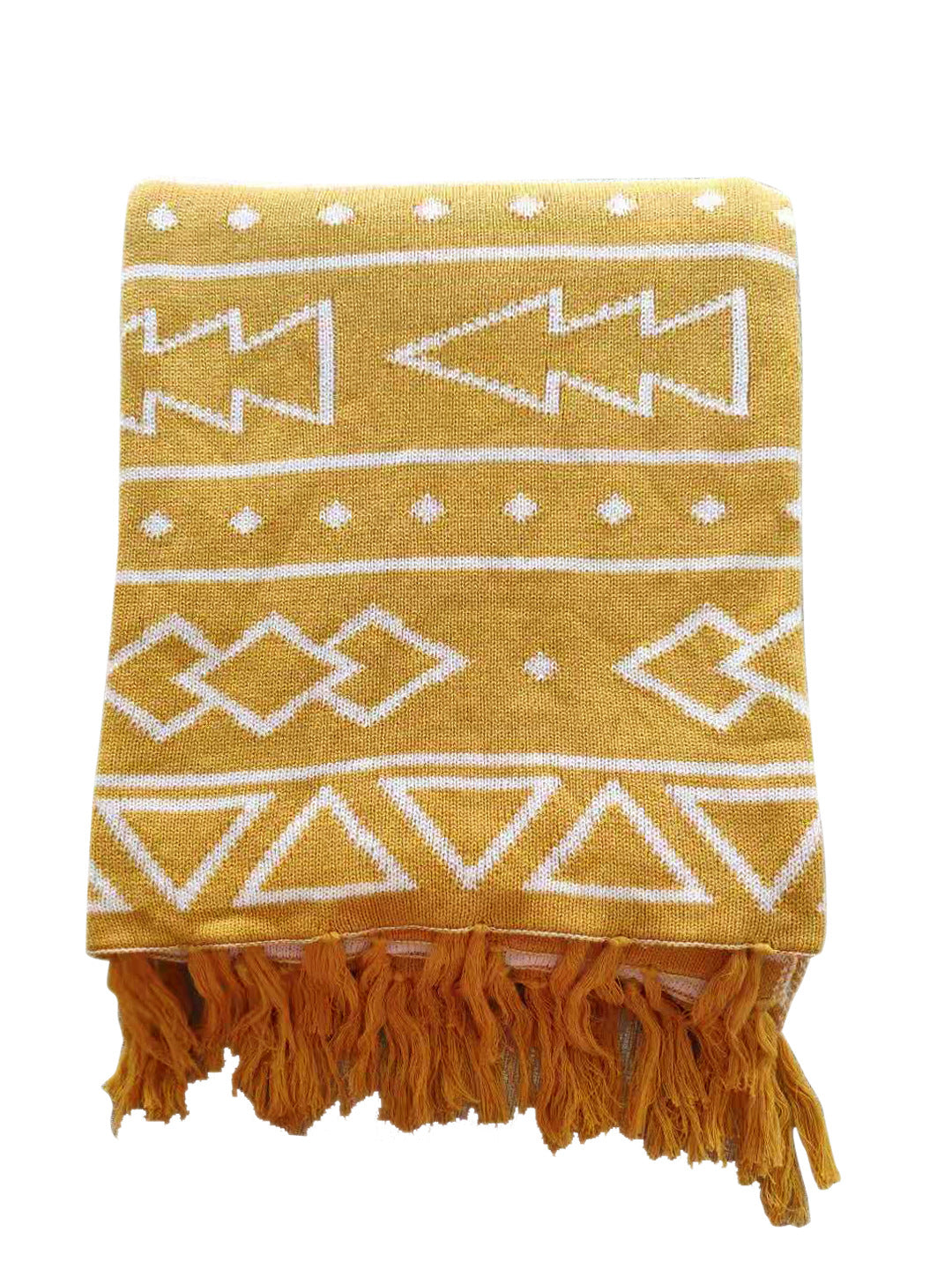 Women Cozy Knit Blanket with Modern Patterns Bowlift