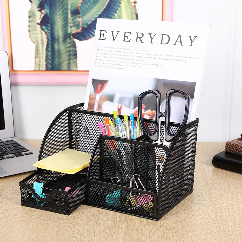 Multi-Compartment Mesh Desk Organizer Bowlift