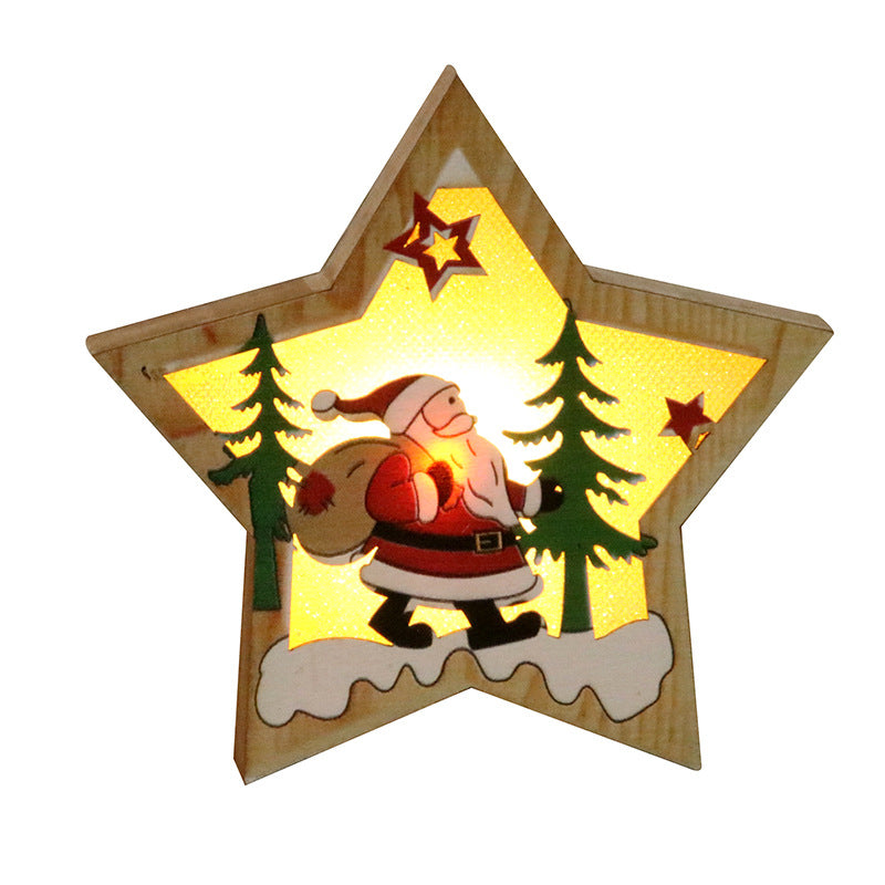 Illuminated Wooden Christmas Ornament Bowlift