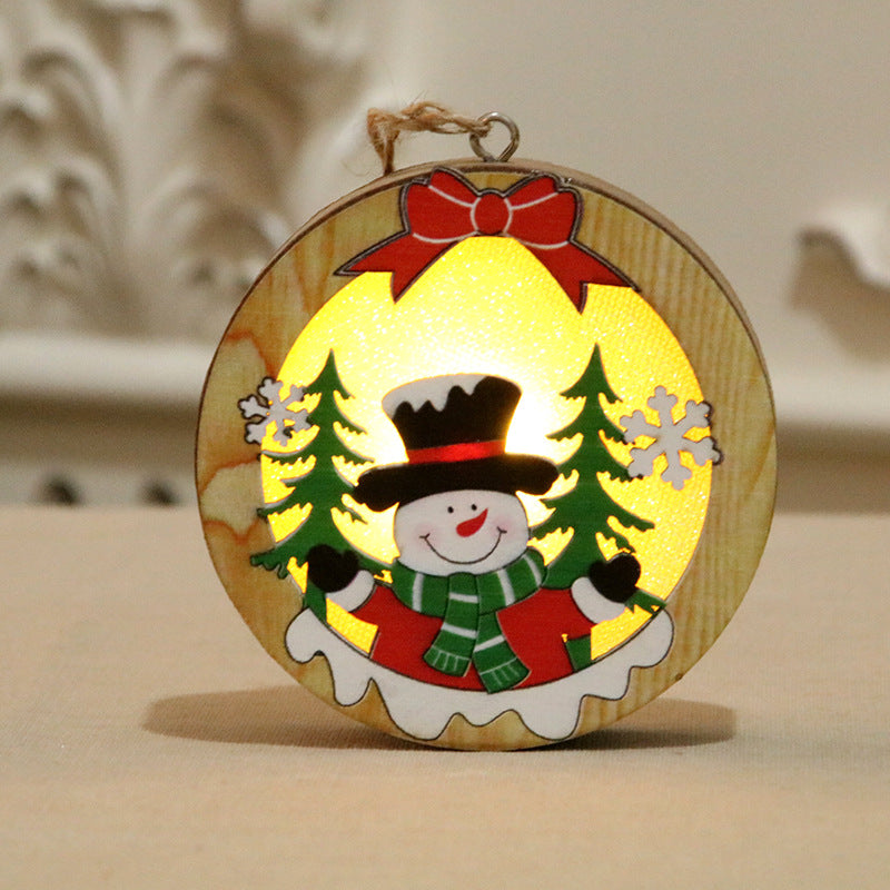Illuminated Wooden Christmas Ornament Bowlift