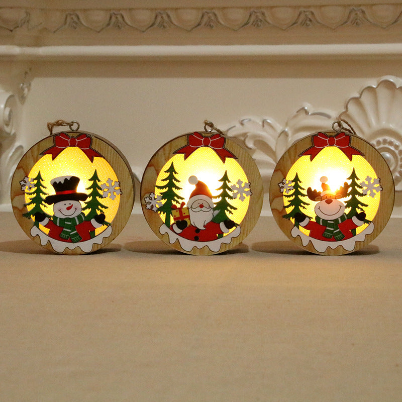 Illuminated Wooden Christmas Ornament Bowlift