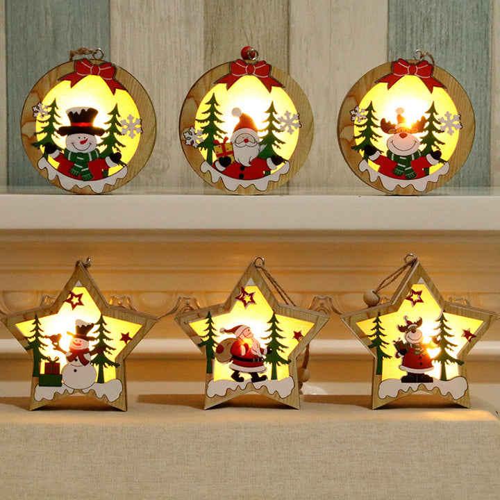 Illuminated Wooden Christmas Ornament Bowlift