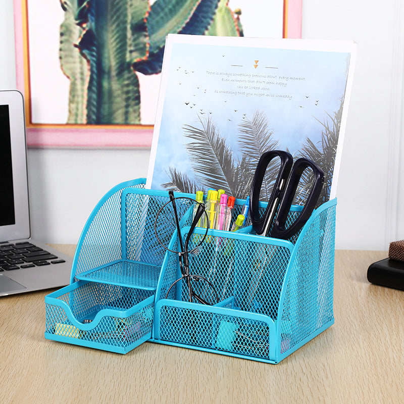 Multi-Compartment Mesh Desk Organizer Bowlift
