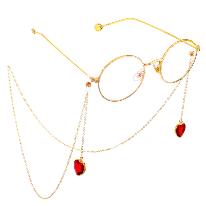 Heart-Shaped Crystal Accent Eyewear Holder Bowlift