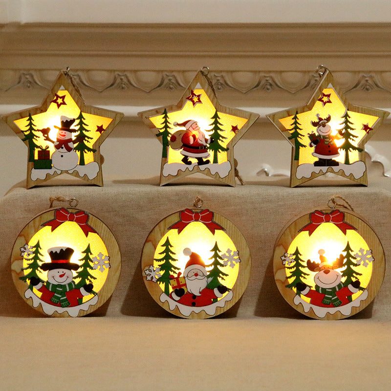 Illuminated Wooden Christmas Ornament Bowlift