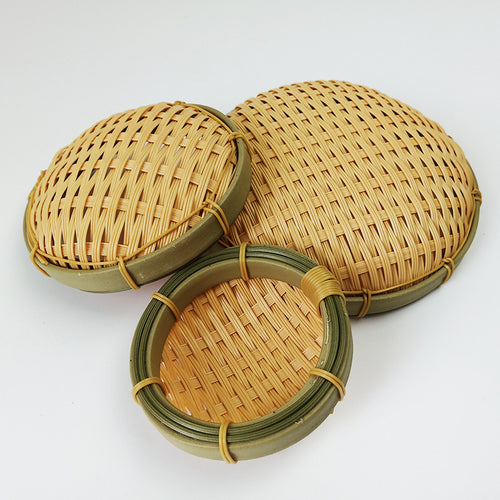 Handcrafted Round Woven Basket Set Bowlift
