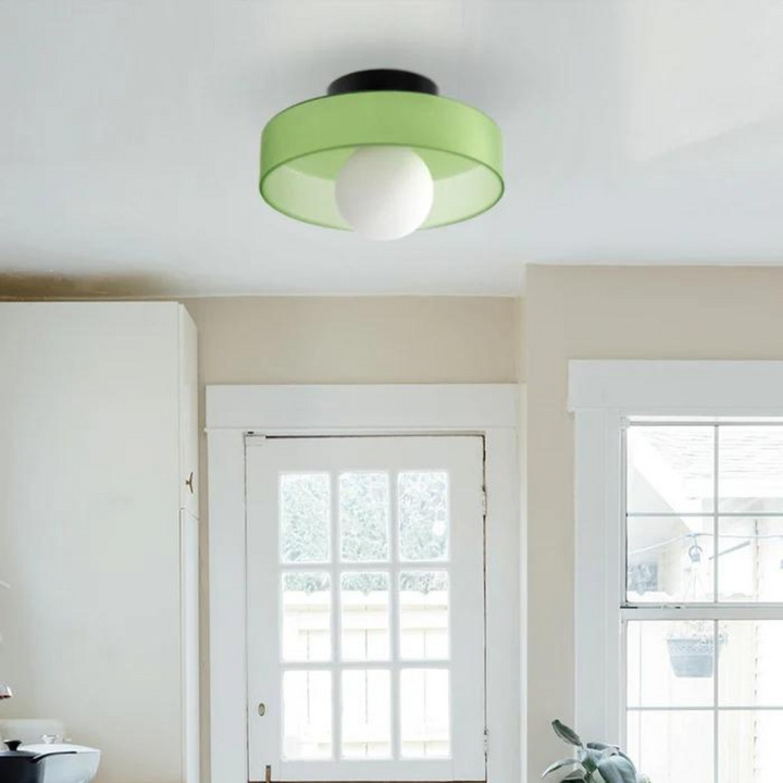 Round Ceiling Lamp with Stylish Functionality - LumiSphere | Bowlift
