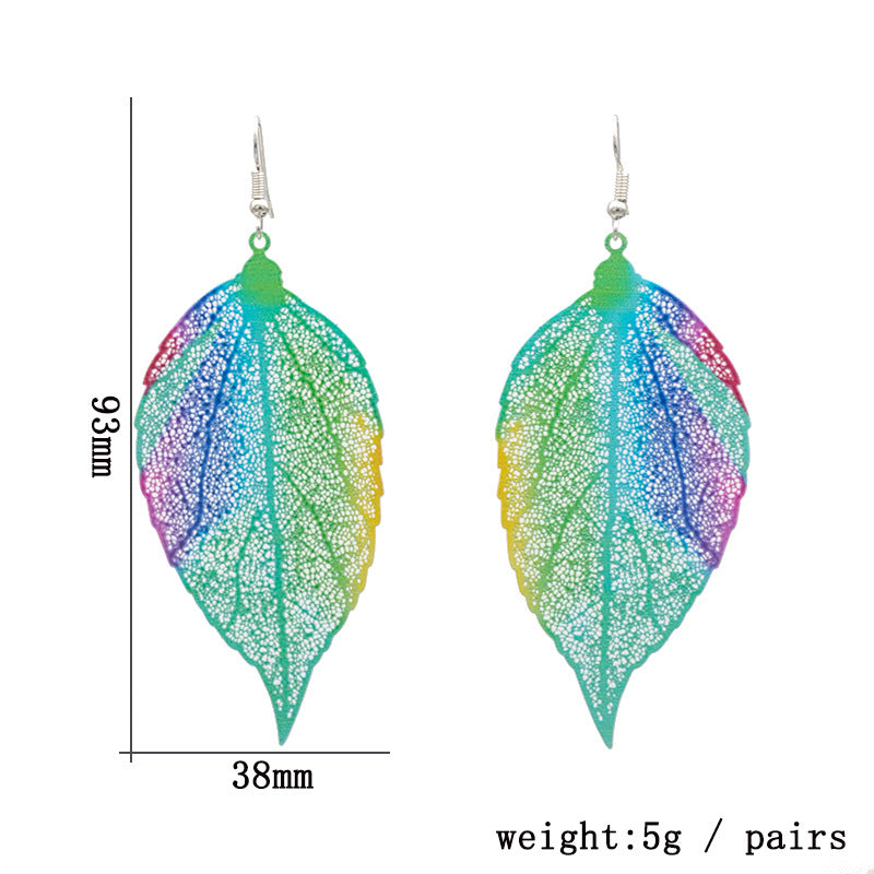 Artistic Leaf-Inspired Dangle Earrings Bowlift