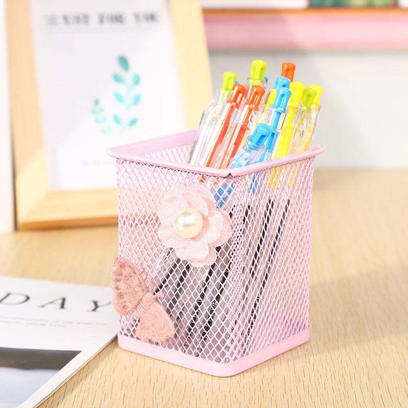 Decorative Mesh Pen Holder Bowlift