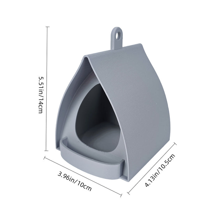 Hanging bird feeder station made of plastic