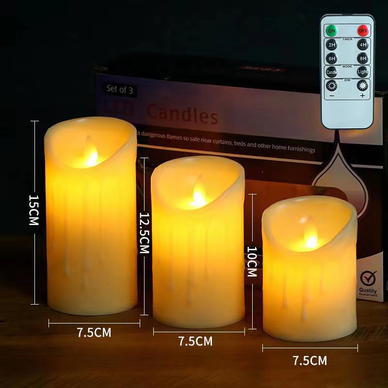 LED Real Wax Look Candles with Flicker Effect