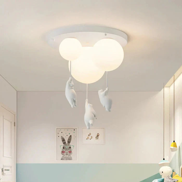 Children's Ceiling Lamp with Bear and Balloon - CloudBear | Bowlift