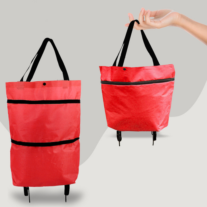 BowLift | 2-in-1 Foldable Shopping Bag with Wheels