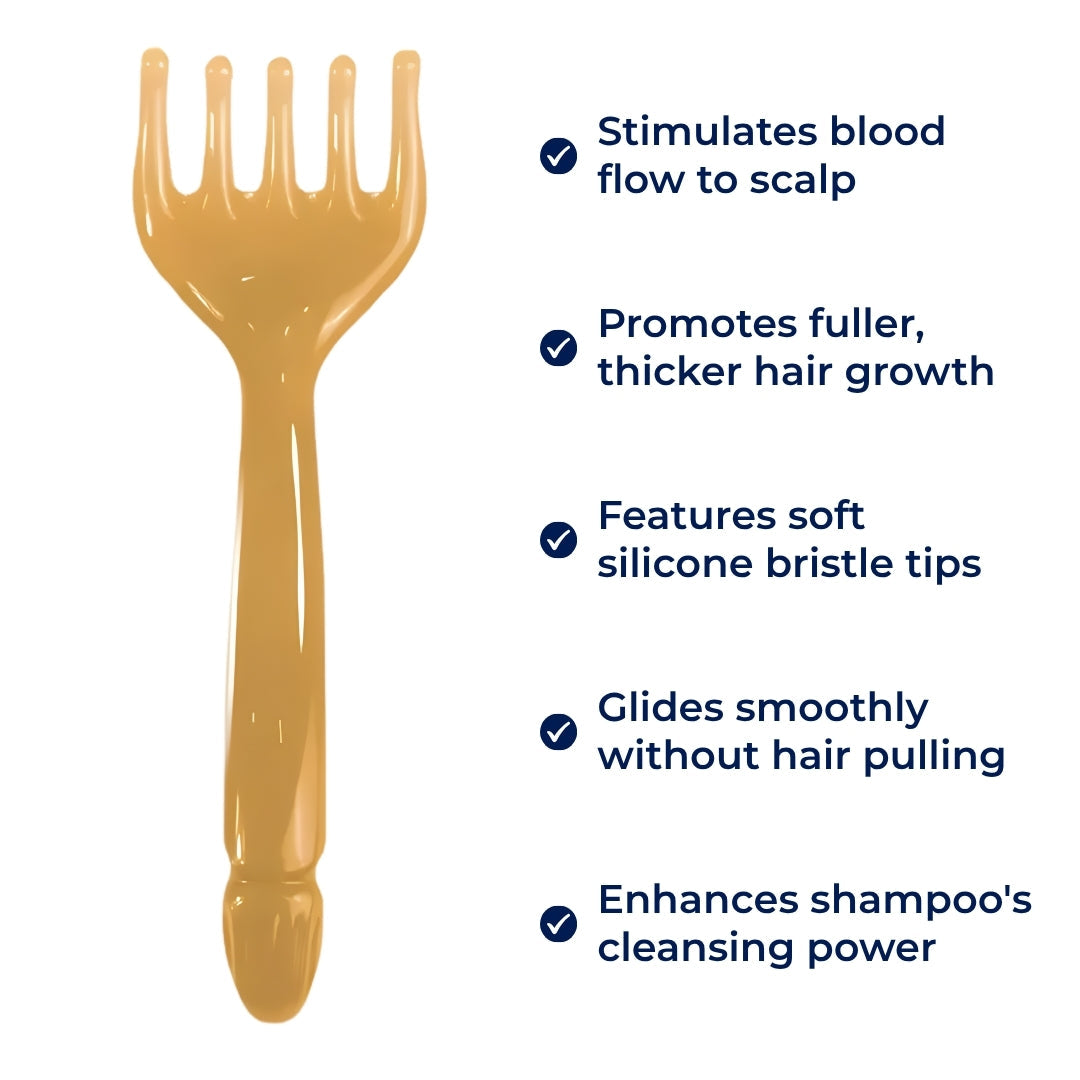 Boost Hair Growth – Silicone Bristles – Tangle-Free Comfort – Improve Circulation – At-Home Care Bowlift