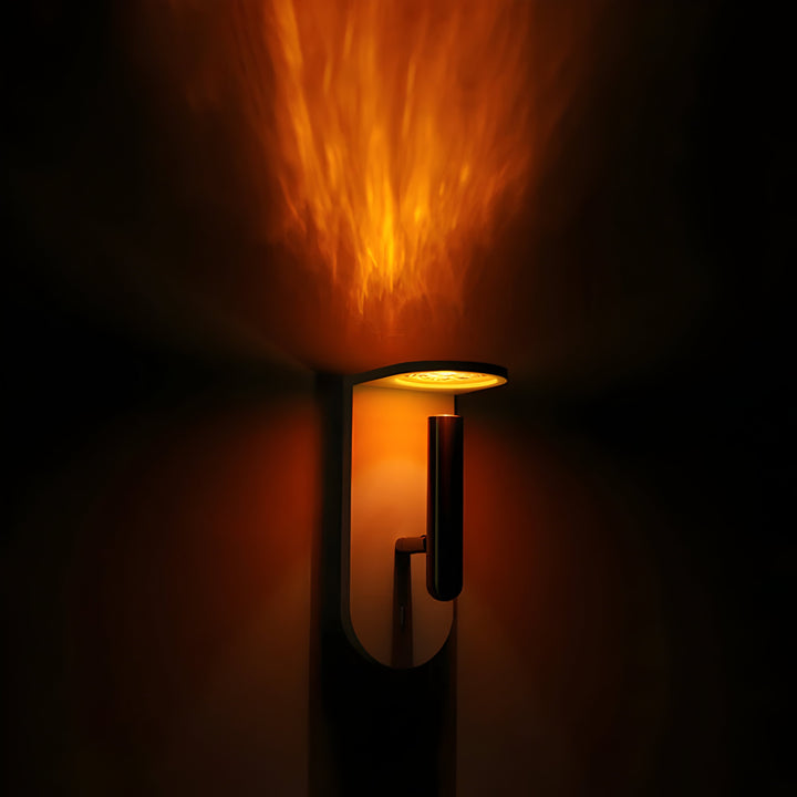Adjustable Nordic LED Wall Light with Flame Effect Bowlift