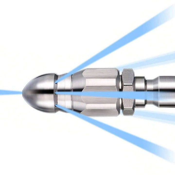 High pressure nozzle made of stainless steel for unclogging wastewater pipes | Bowlift