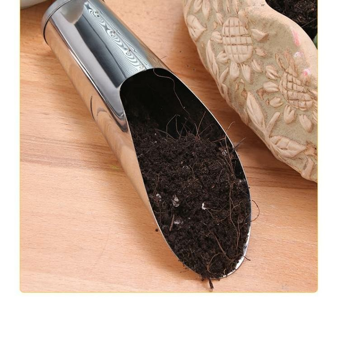 BowLift | Stainless Steel Scoop for Potting Soil – Robust Planting Scoop for Garden and Balcony