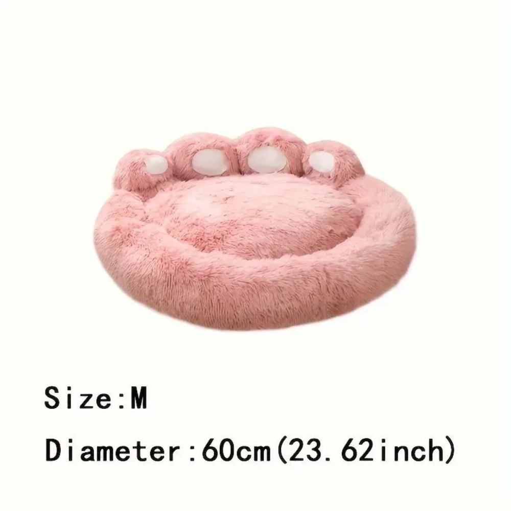 PlushHaven • Plush Paw-Shaped Dog Bed