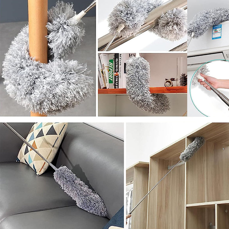 Retractable Washable Curved Microfiber Duster | Bowlift