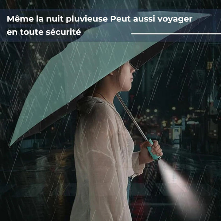 Windproof parasol and umbrella with LED | Bowlift