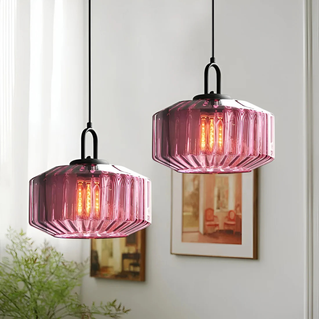 BowLift | Retro Colored Glass Pendant Lamp