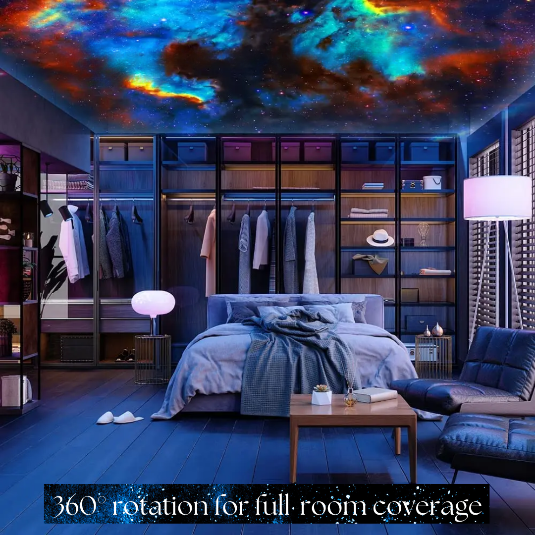 Planetarium Galaxy Projector - 360° rotation for full-room coverage Bowlift
