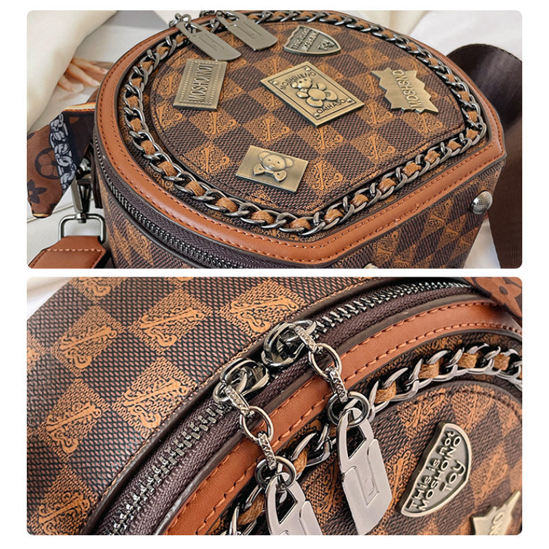 Fashionable Retro Bear Badge Shoulder Bag | Bowlift