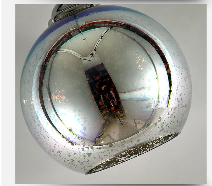 Fireworks Sphere – Silver – Includes 12W LED Warm Light - Dia 25cm