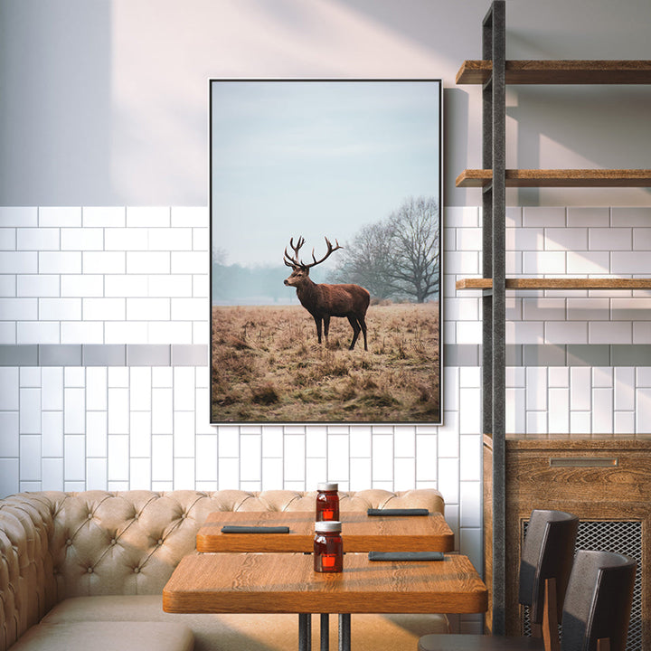 Regal Deer in the Plains - Canvas Wall Art Painting | Bowlift