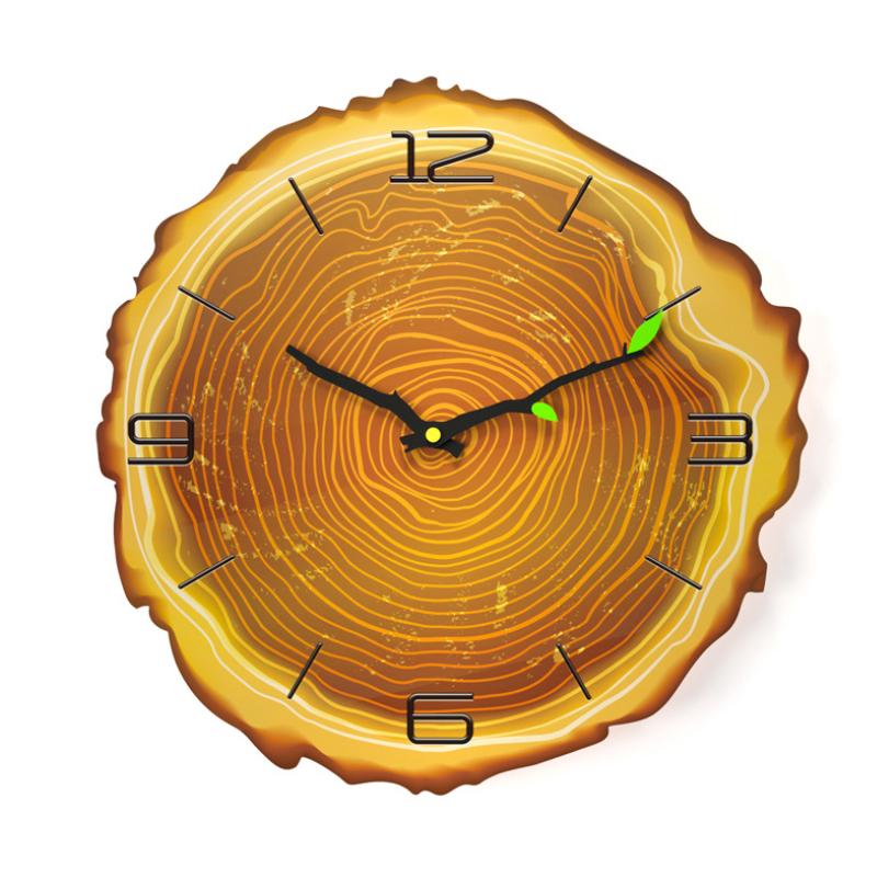 Wooden Annual Rings Wall Clock | Bowlift