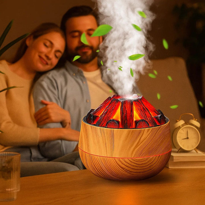 FlameMist | Essential Oil Diffuser – Flame LED – Two Mist Modes – Quiet USB Design – Home Relaxation Bowlift