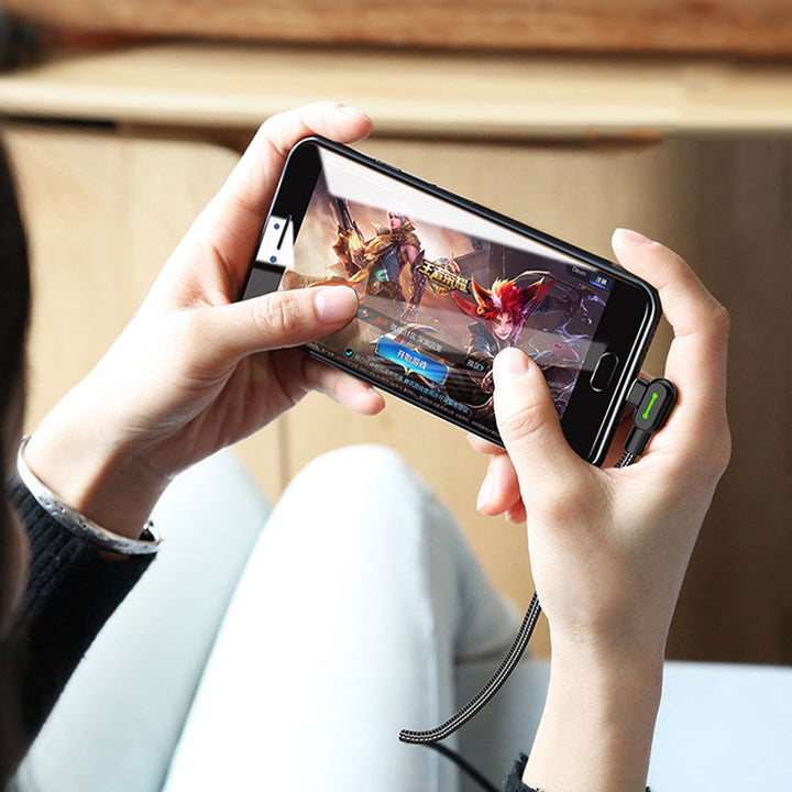 BowLift | L-Shaped Nylon Knitting Data Cable Suitable for iPhone