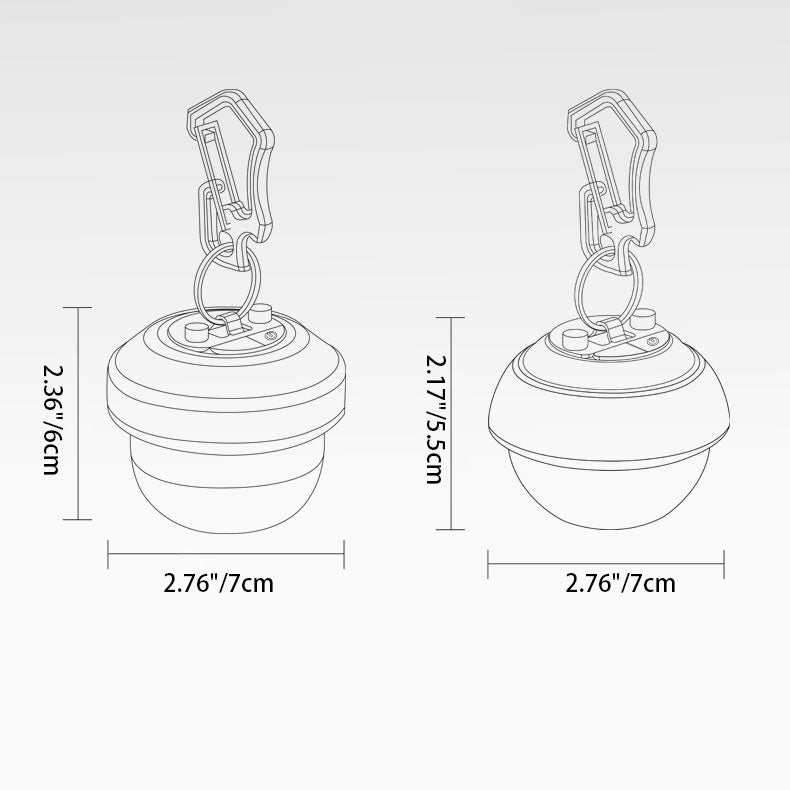 Contemporary Creative Waterproof Orb Metal PC LED Camping Outdoor Light For Outdoor Patio | Bowlift