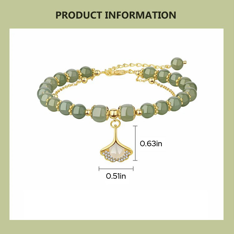 BowLift | Gold Plated Natural Jade Bracelet