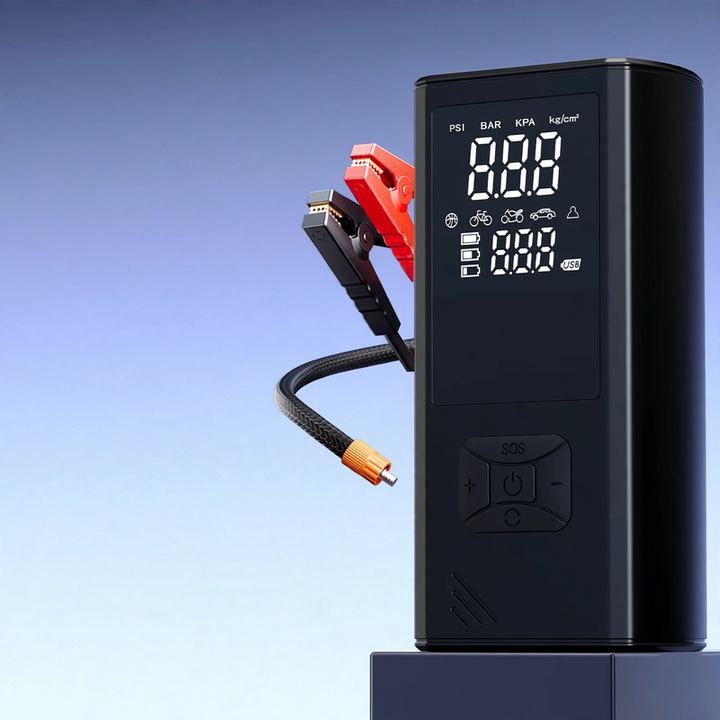 Portable electric air pump for car tires