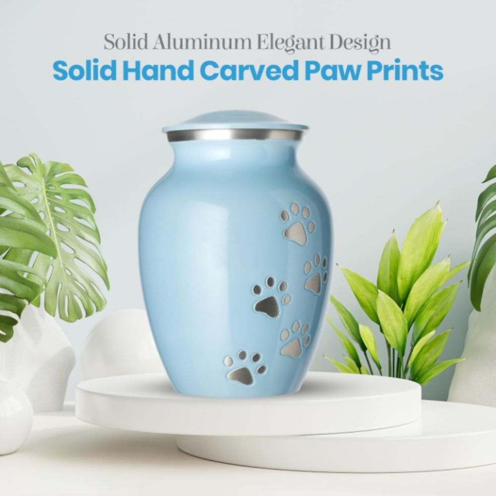 PawEternal • Hand-Carved Aluminum Pet Cremation Urn