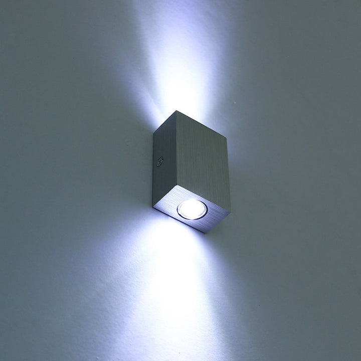 Modern Simplicity Waterproof Aluminum Cubic LED Wall Sconce Lamp For Outdoor Patio | Bowlift