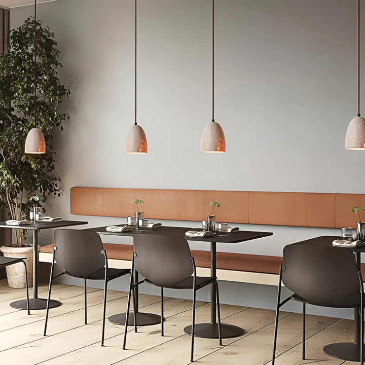 BowLift | Retro Travertine Pendant Lamp