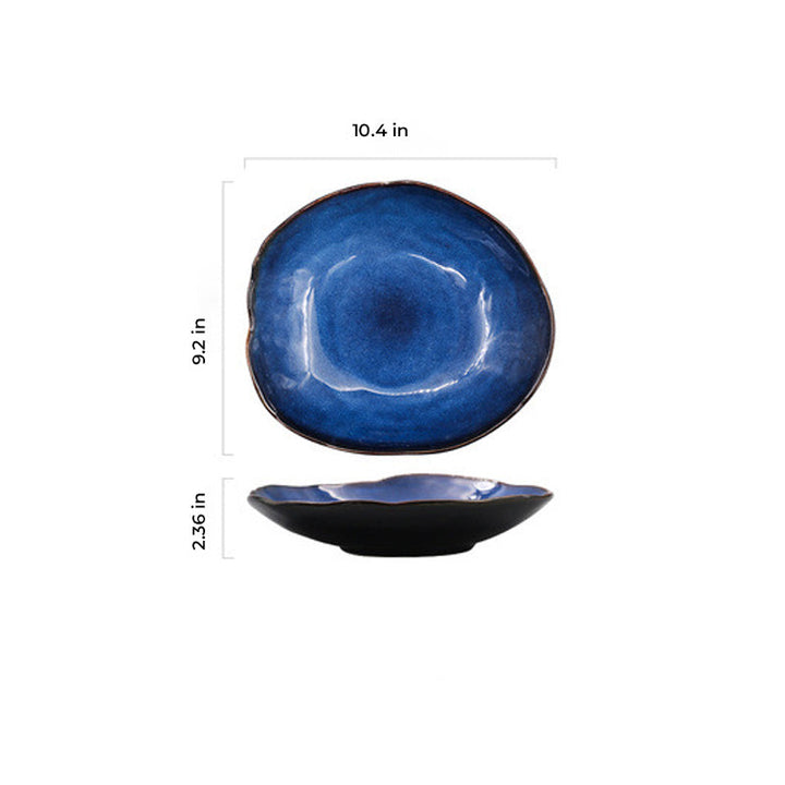 Ocean Waves Deep Blue Plate | Bowlift