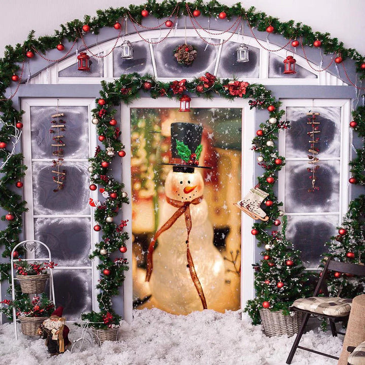 BowLift | Christmas Door Decoration | Fabric Door Cover | Washable & Reusable
