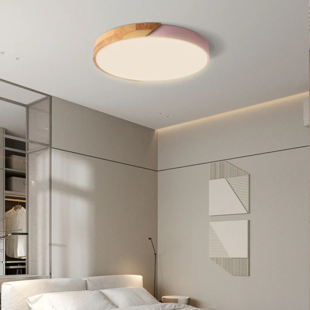 BowLift | Delos – Scandinavian Wooden LED Ceiling Light | Modern Energy-Efficient Interior Lighting