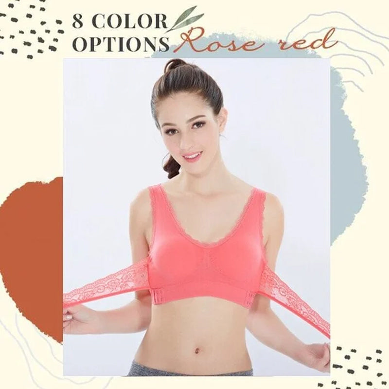 BowLift | Front Cross-Side Buckle Lace Bra